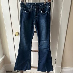Hollister Dark Wash Low-Rise Flare Jeans